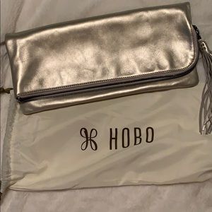 Hobo Silver fold over clutch